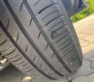 Flat spare tyre close-up – Emergency Tyre Replacement Edinburgh | Mobile Tyre Help