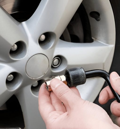 locking wheel nut closeup